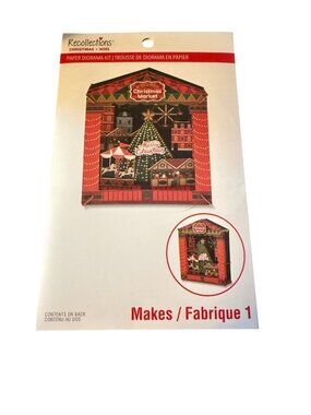 Recollections Christmas Paper Diorama Kit Christmas Market Theme Makes 1 Include